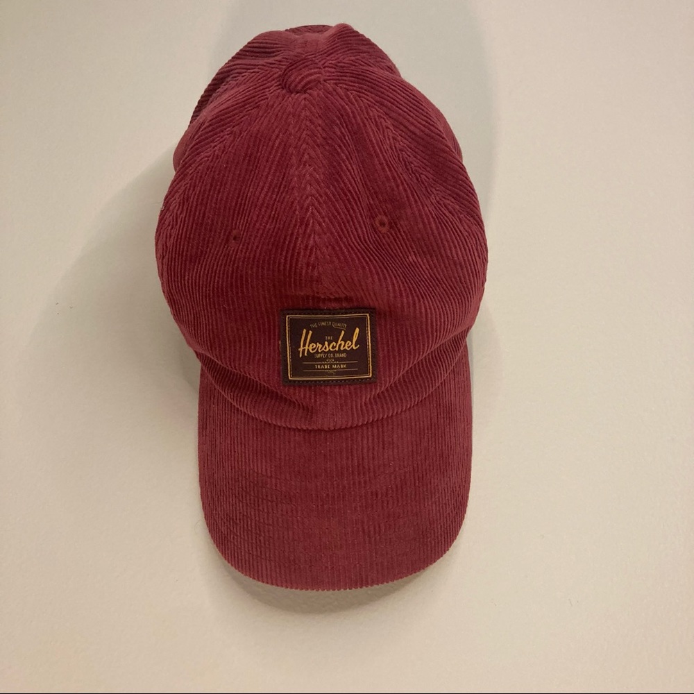 Herschel Supply Co. corduroy dad hat in burgundy
